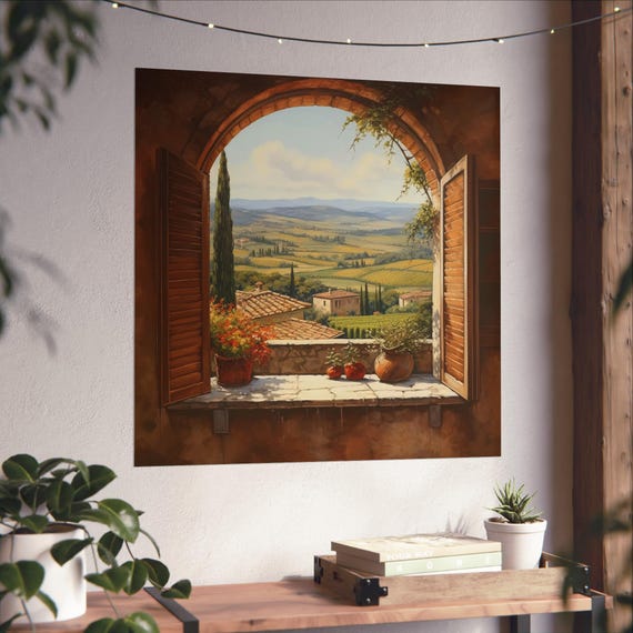 Tuscan Window View Tuscan Style Window Wall Art
