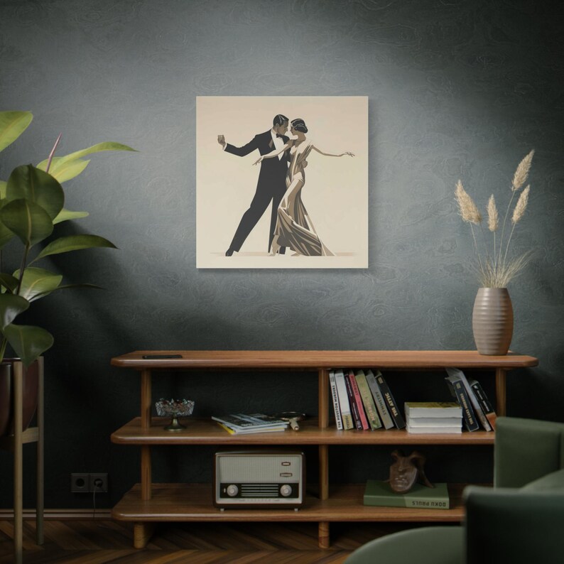 Art Deco Couple Canvas Print: Elegant Ballroom Dancing, 1920s Style - Etsy