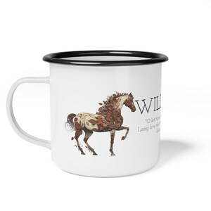 Wild Thing Horse from the Animal Botanicals Collection - Enamel Camp Cup
