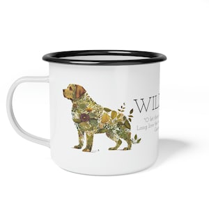 Wild Thing Dog from the Animal Botanicals Collection - Enamel Camp Cup