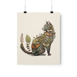 Wild Thing Cat from the Animal Botanicals Collection, Premium Matte Vertical Posters