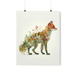 Wild Thing Fox from Animal Botanicals Collection, Premium Matte Vertical Posters