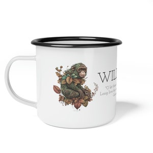 Copy of Wild Thing Monkey from the Animal Botanicals Collection - Enamel Camp Cup