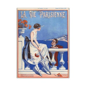 18&quot;x24&quot;Vintage Parisian Canvas Art - La Vie Parisienne Wall Decor, Retro Artwork, French Poster, Home Decoration, Gift Idea