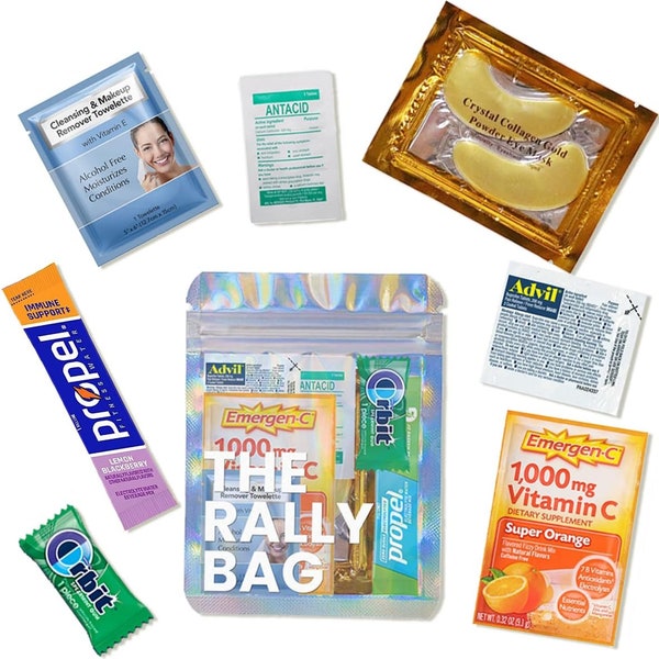 The ORIGINAL Rally Bag - Pre-Filled Hangover Kits for Bachelorette Parties, Birthdays & Weddings, Bachelorette Party Favors