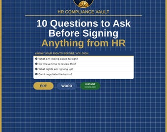 Plantilla de carta de respuesta al Plan de Mejora del Desempeño (PIP) / Refutación del Plan de Mejora del Desempeño / Derechos del empleado / Descarga instantánea en PDF + Word