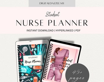 Nursing Student Digital Planner: Undated School Organizer (PDF)