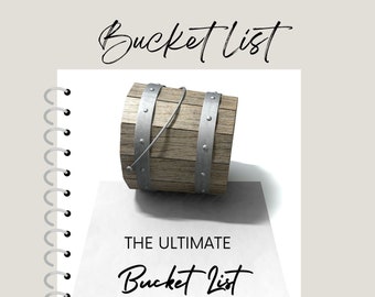 Printable Bucket List Planner, Goal Journal (PDF)