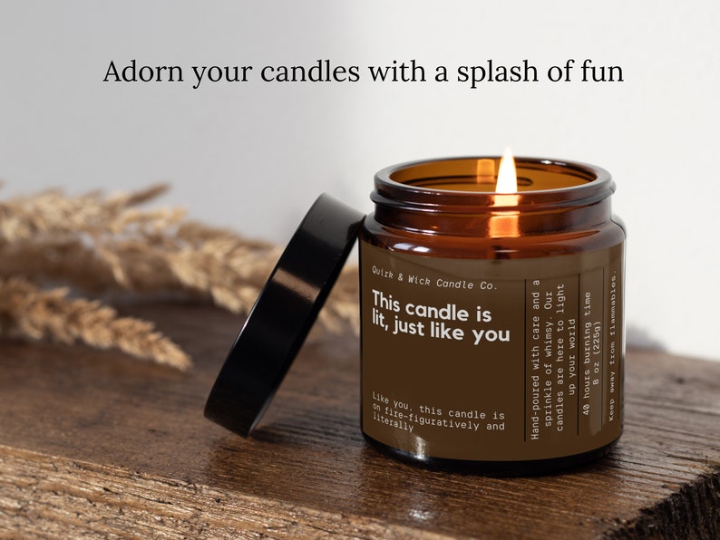 Candle Labels, Quirky Labels, Candle Sticker Pack, Sticker Template