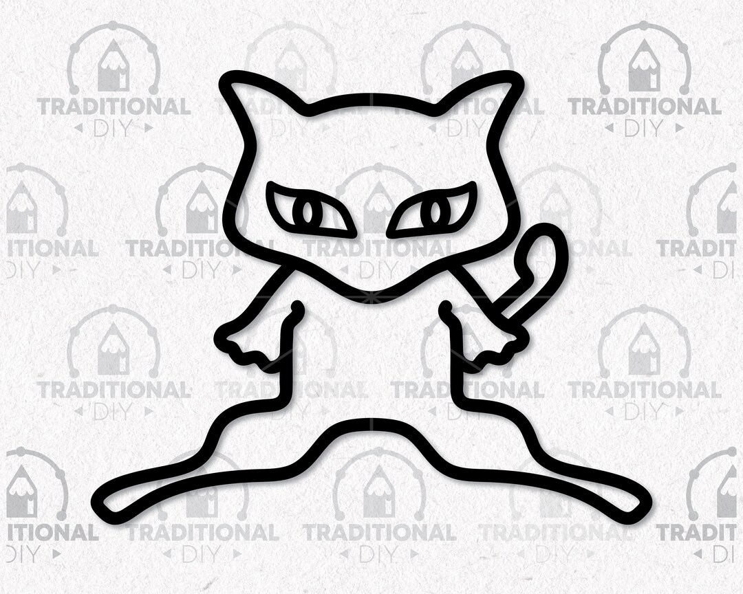 Ancient Mew Design Pokemon Artwork SVG Bundle Digital File Download for