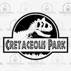 Cretaceous Park | Jurassic Park Dinosaur Parody Design | SVG, PNG, & PDF Bundle | Digital File Download for Printing