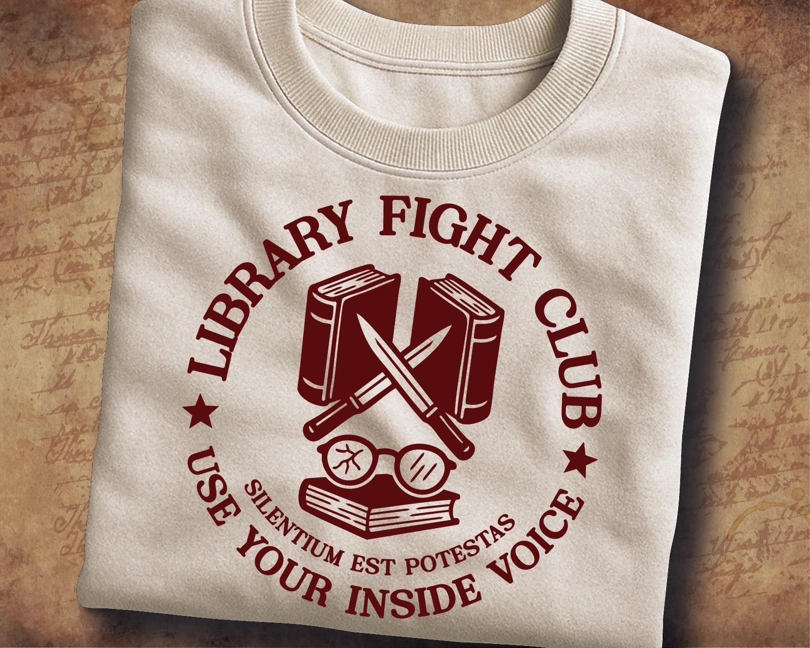 Library Fight Club SVG Bundle: Funny Book Lover Design (digital ...