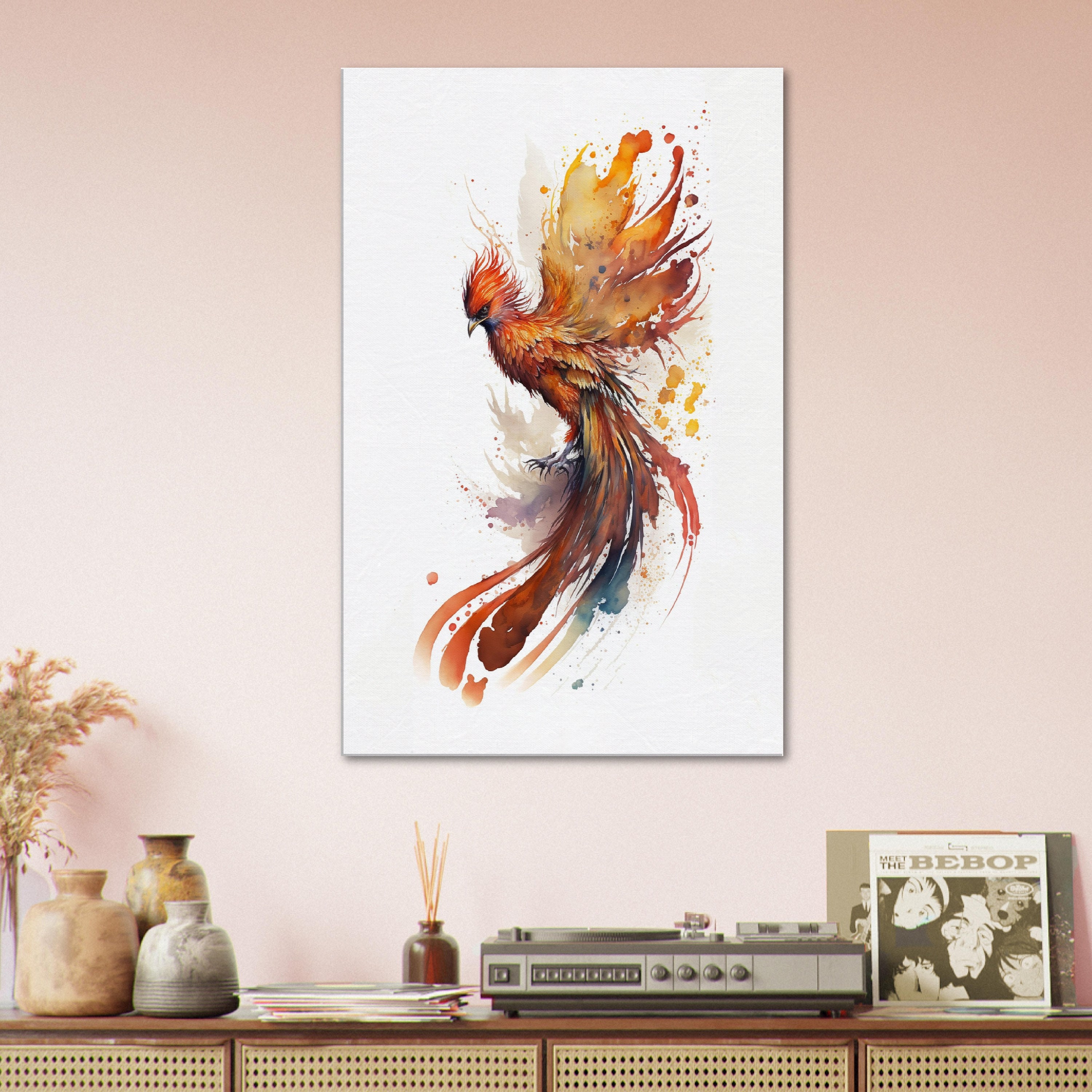  PHOENIX Watercolor Stretched Canvases, 10x10 Inch/4