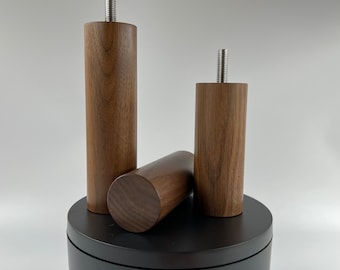 Walnut Wood Sofa Legs Compatible with Lovesac Sactional – 3.5” or 5” Tall
