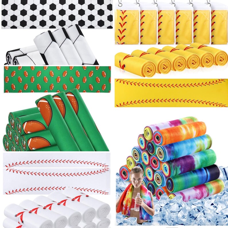 Custom Tie Dye Cooling Towel, Custom Softball Gifts, Personalized