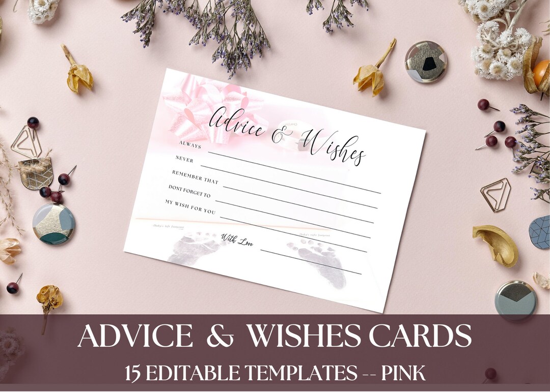 15 PINK Custom Gender Reveal Advice Card Template For Gender Reveal 15-pink-custom-gender-reveal-advice-card-template-for-gender-reveal