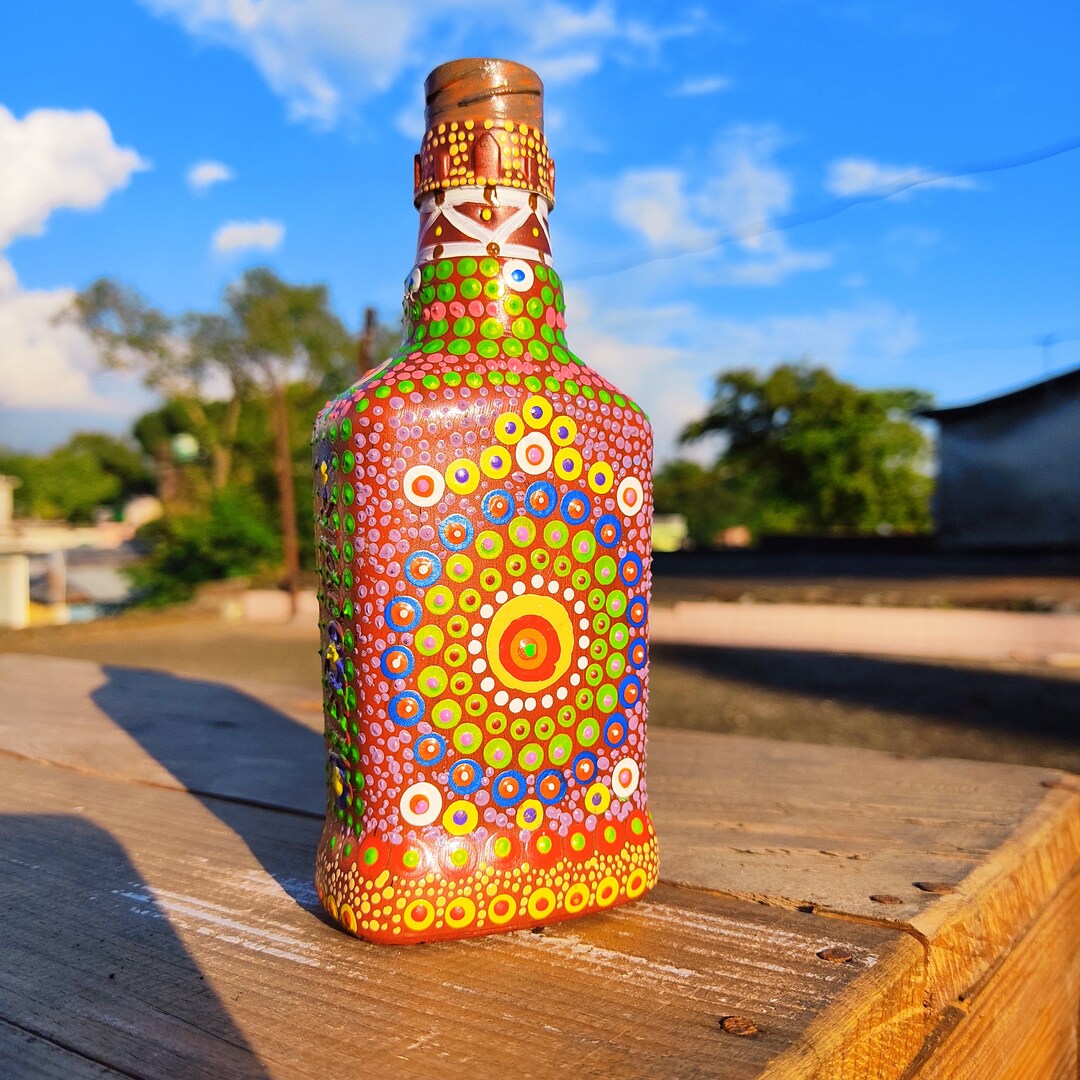 Mini Vase Bottle Mandala Art for Gift for Friends Birthday Etsy