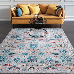 Turkish Rug Area Rugs For Living Room,Dining Room, Bedroom Rug, Area Rug 8x10 / 6x9 / 5x8 / 4x6, Carpet Runner Rug 2x6 / 2.6x8, Washable Rug