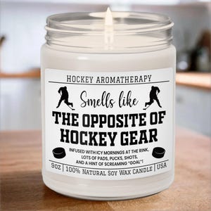 Hockey Player Gift, Fun Gift for Hockey Coach, Hockey Mom Present, Team Mom Appreciation Gift, Hockey Goalie Present, Unique Hockey Candle