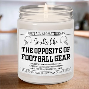 Football Player Gift, Fun Gift for Football Coach, Football Mom Present, Team Mom Appreciation Gift, Unique Football Parent Scented Candle