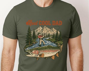 Reel Cool Dad Shirt,Funny Fishing Dad Shirt, Reel Cool Dad Graphic Tee, Fisherman Birthday Present, Dad Day T-shirt