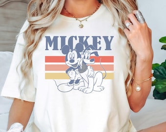 Retro Mickey and Pluto Shirt: Disneyland Family Matching Tee