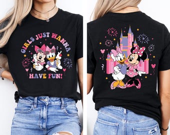 Disney Minnie Daisy Summer T-Shirt,Girls Just Wanna Have Sun,Disney Besties T-Shirt,Disneyworld Shirt,Besties Matching Tee,Disney Girls Trip
