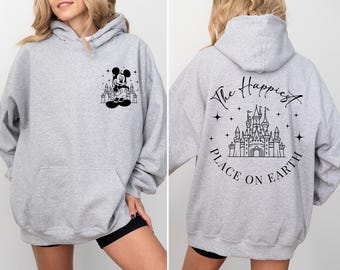 The Happiest Place One Earth Hoodie,Magical Castle Hoodie,Disney World Hoodie,Magical World Hoodie,Mickey Castle Hoodie,Disney Vacation Hood