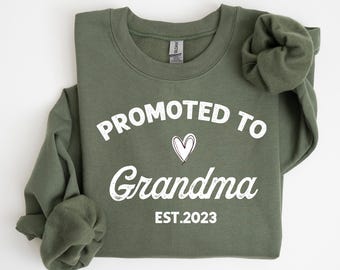 Promoted to Grandma Sweatshirt: Pregnancy Reveal Gift