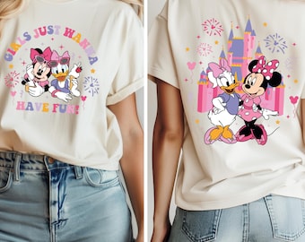 Disney Minnie Daisy Summer T-Shirt,Girls Just Wanna Have Sun,Disney Besties T-Shirt,Disneyworld Shirt,Besties Matching Tee,Disney Girls Trip