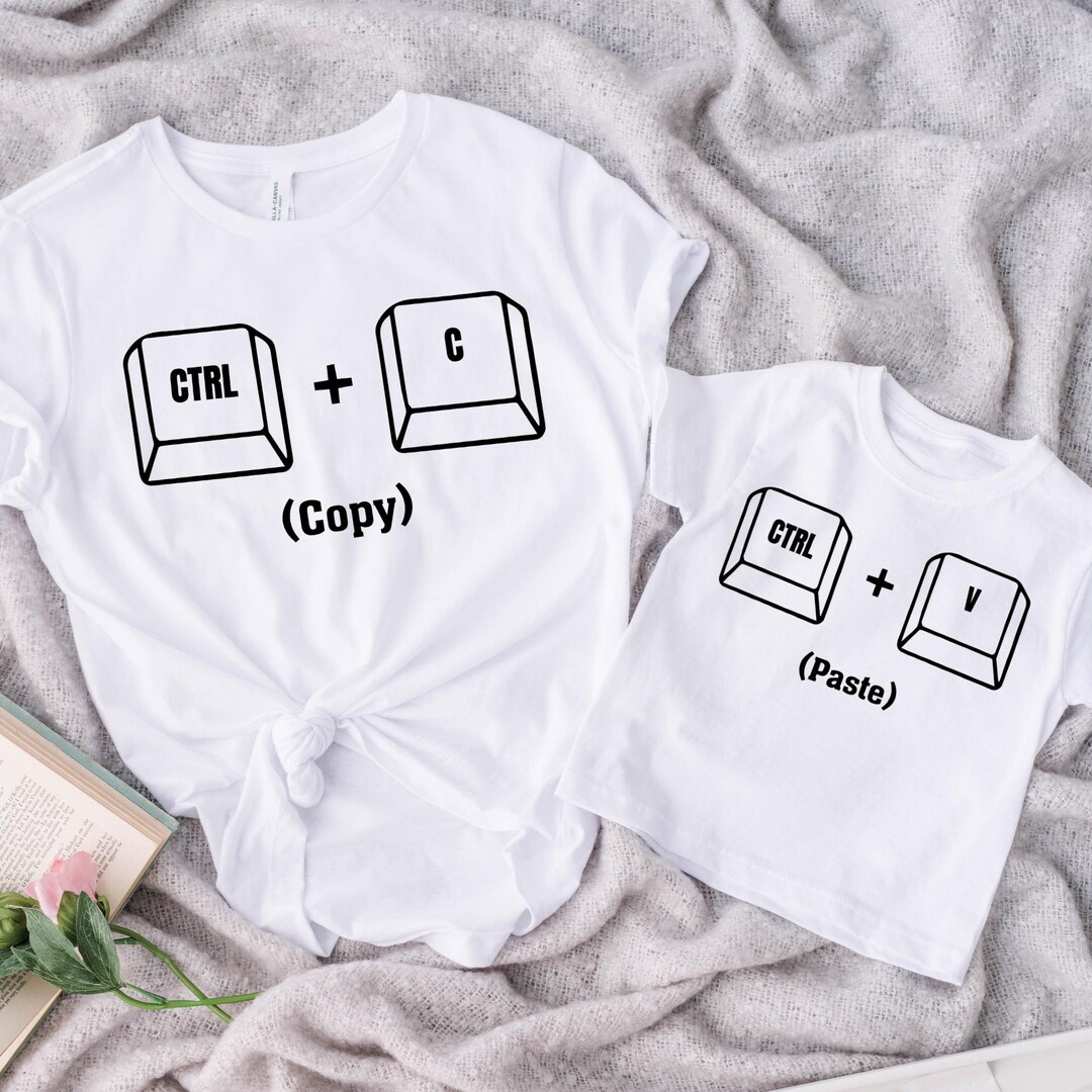 Copy Paste T-shirt Set,father and Baby Matching T-shirt,copy and Paste ...