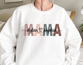 Custom Mama Sweatshirt: Personalized with Children's Names