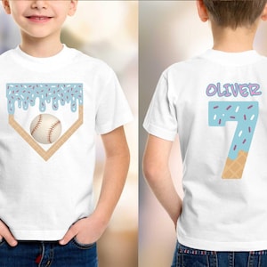 Personalized Baseball Drip Shirt: Custom Birthday Boy Tee