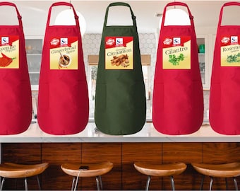 Spice Girl Aprons: Funny Condiments Costume, Matching Group Outfit, Retro 90s Halloween Apron Set