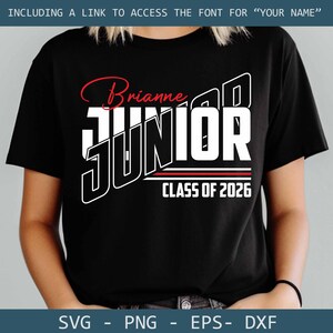 Junior Class of 2026 SVG Template: Custom Name Design (digital Download ...