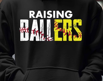 Raising ballers SVG PNG, baseball softball maman papa Design, Ballpark Mama (fichiers numériques)