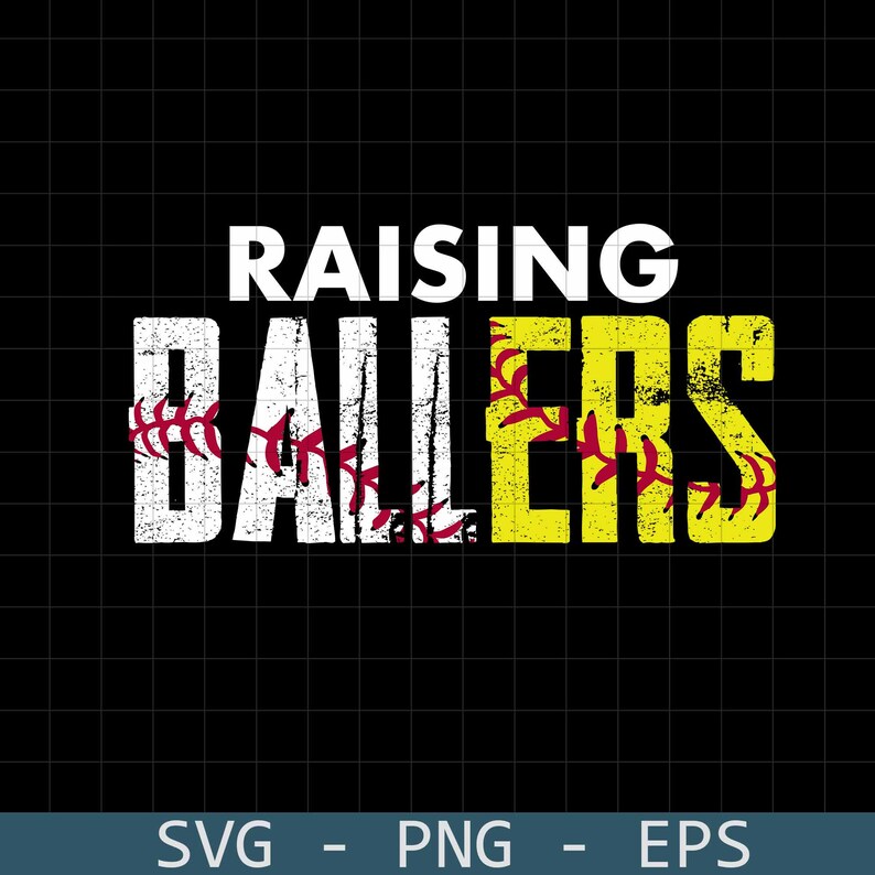 Raising Ballers SVG PNG, Baseball Softball Mom Dad Design, Ballpark ...