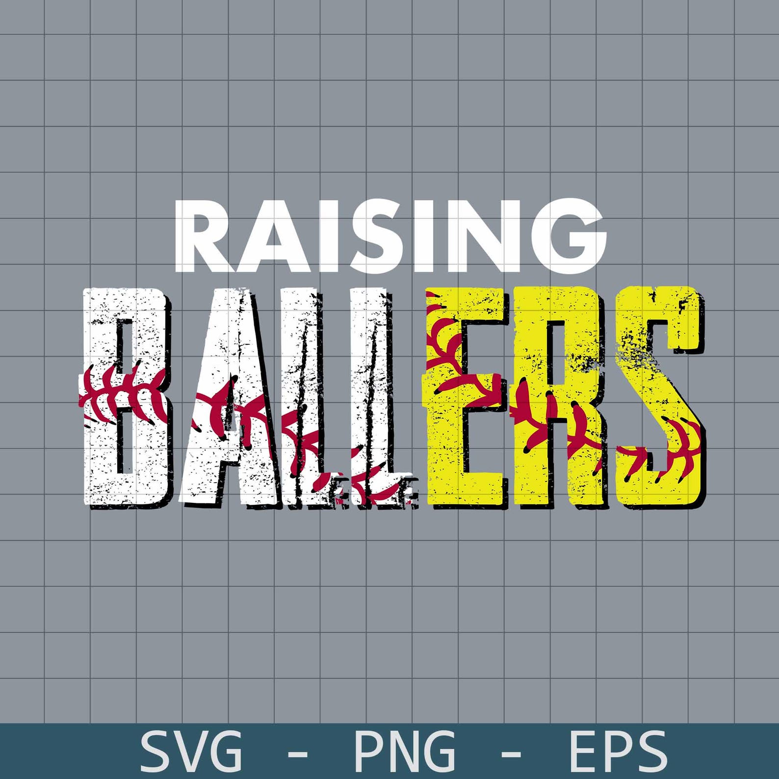 Raising Ballers SVG PNG, Baseball Softball Mom Dad Design, Ballpark ...