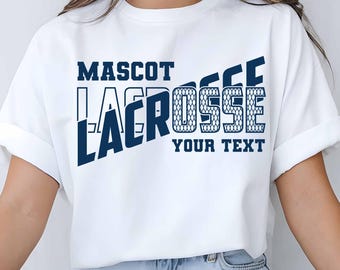 Lacrosse Team SVG Template: Mascot Shirt Design (Digital Files)