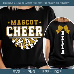 Cheer Team template Svg, Cheer Mascot svg, Personalized Cheer Team Template, Cheerleading Svg Png, Cheer Mom svg, varsity svg, Cheer shirt