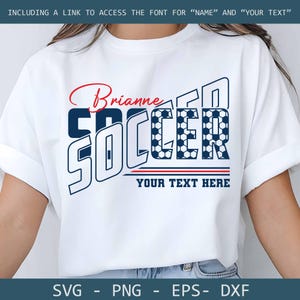 Voetbal sjabloon, voetbal svg png, voetbalteam, voetbal moeder shirt, voetbal vader svg, aanpasbaar, voetbal logo ontwerp, cadeau voor haar, DIY svg