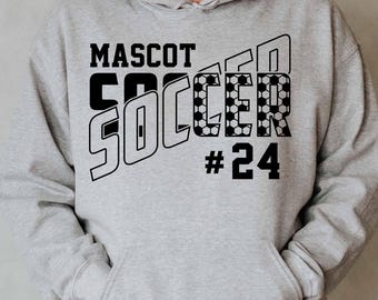 Anpassad fotbollslagsmaskot SVG: Skjortadesignmall (digital nedladdning)