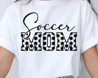 Fotbollsmamma SVG-design: Laglogotypmall (digital nedladdning)