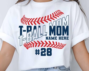 TボールママTシャツデザインSVGテンプレート（デジタルダウンロード）