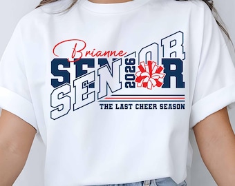 Senior Cheerleader svg template, class of 2026, Cheer Mom svg, Senior Mom, Cheerleading, digital download.