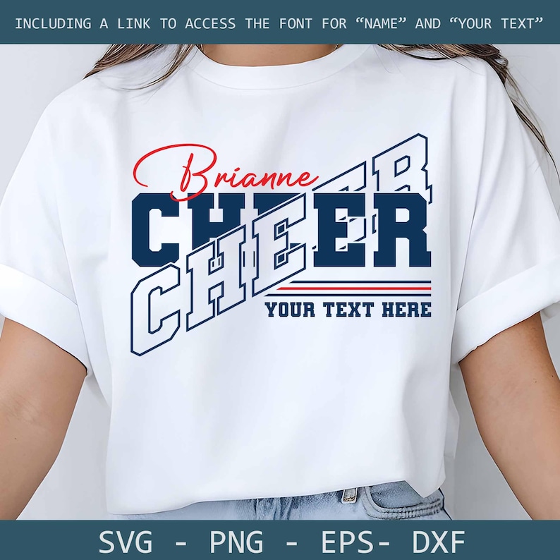 Cheer SVG Template: Cheerleader Design, Cheer Mom Gift (digital Files ...