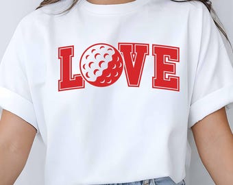 Golf Love, Design di San Valentino, File di taglio SVG, Golf Mom (Download digitale)