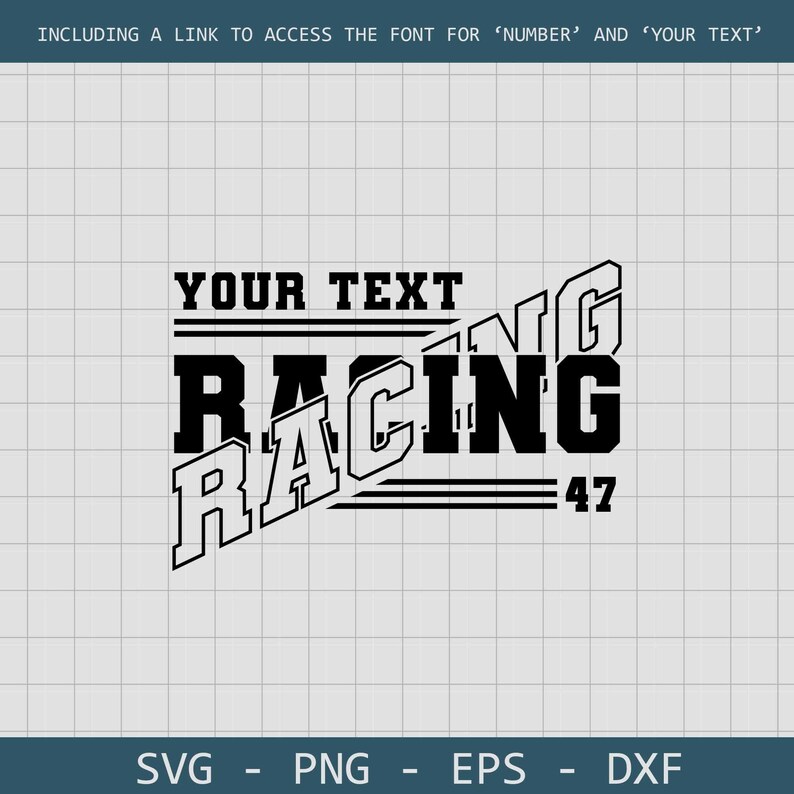 Custom Racing Svg Racing Template, Racing Design, Svg Cut File, Race Mom, Pit Crew ...