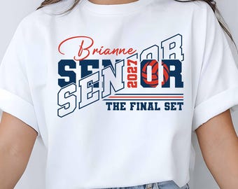 Volleyball Senior Template, Class Of 2027, Volleyball Mom, Svg Cut File, Team Shirt Design (Digital Download)