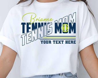 Tennis Mom SVG, projekt koszulki Tennis Mom, spersonalizowana koszulka Tennis Mom SVG, prezent dla Tennis Mom, pobieranie cyfrowe, prezent na Dzień Matki
